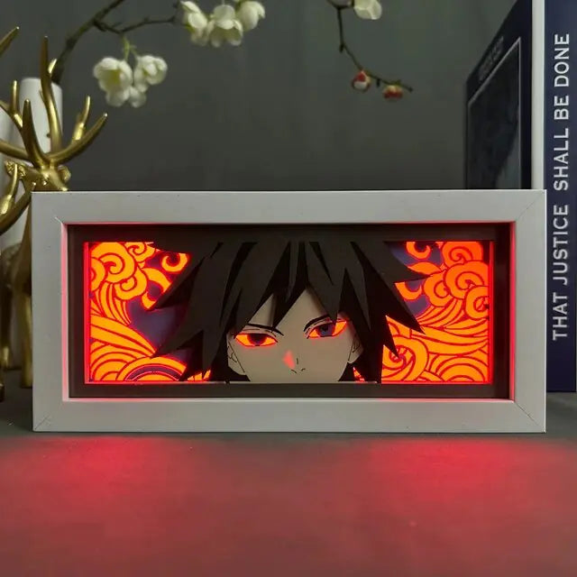 3D Anime Demon Slayer Giyu Tomioka Light Box